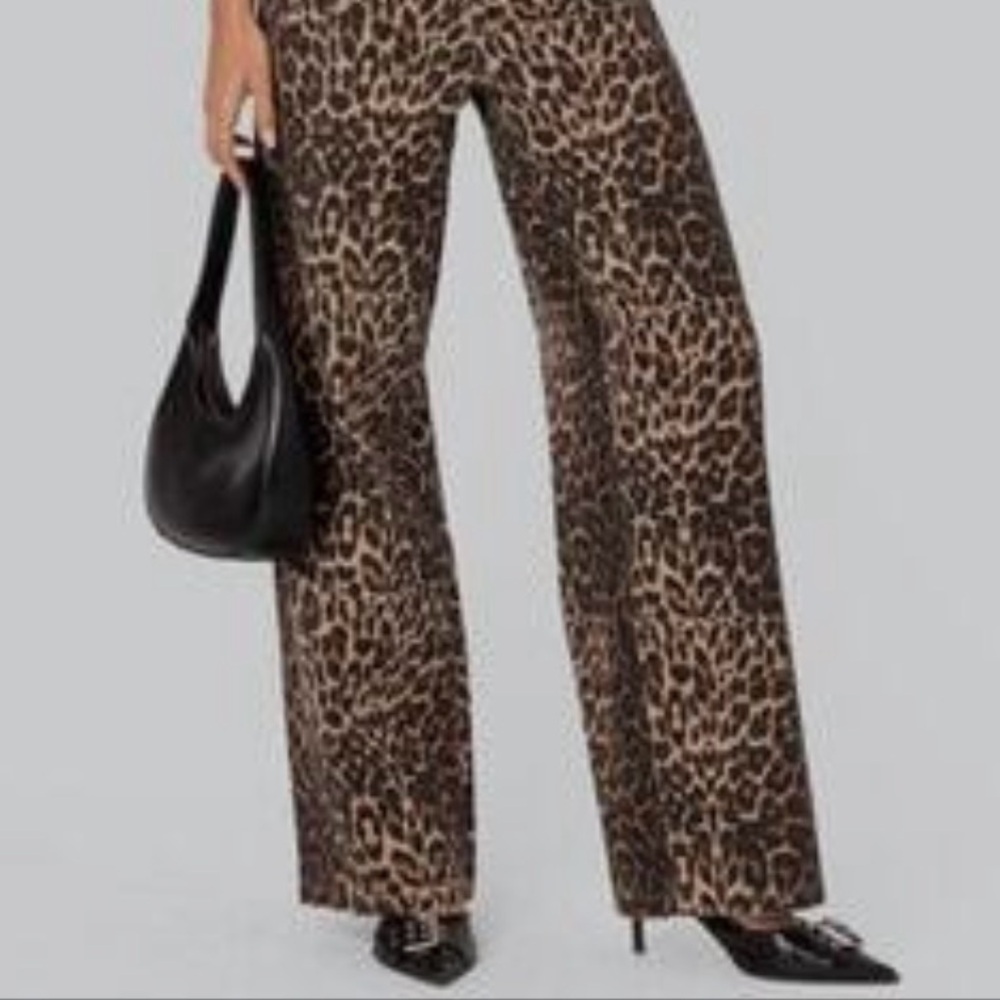 Cheetah Print PacSun Leopard Casey Low Rise Baggy Wide Leg Denim Jeans NWT!